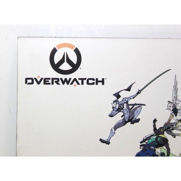 Overwatch Battle Mounted Wall Print 11.5" X 8" Wood Plaque Blizzard Year 2017 - Picture 3 of 7